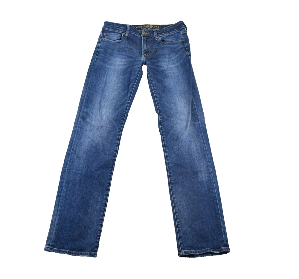 American Eagle Jeans Mens 30X34 (30x32 Actual) Original Straight Blue Denim